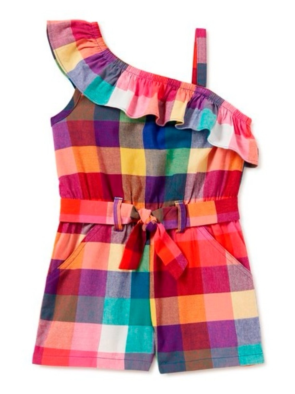 Toddler Girls Romper, Size
2T, Multicolor